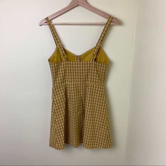 NWT REVOLVE Superdown Millie Button Up Dress in Yellow Plaid | Size XS - Picture 10 of 15